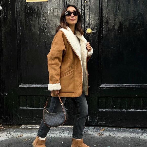 H&M Fleece-Lined Faux Shearling Jacket - Picture 6 of 13